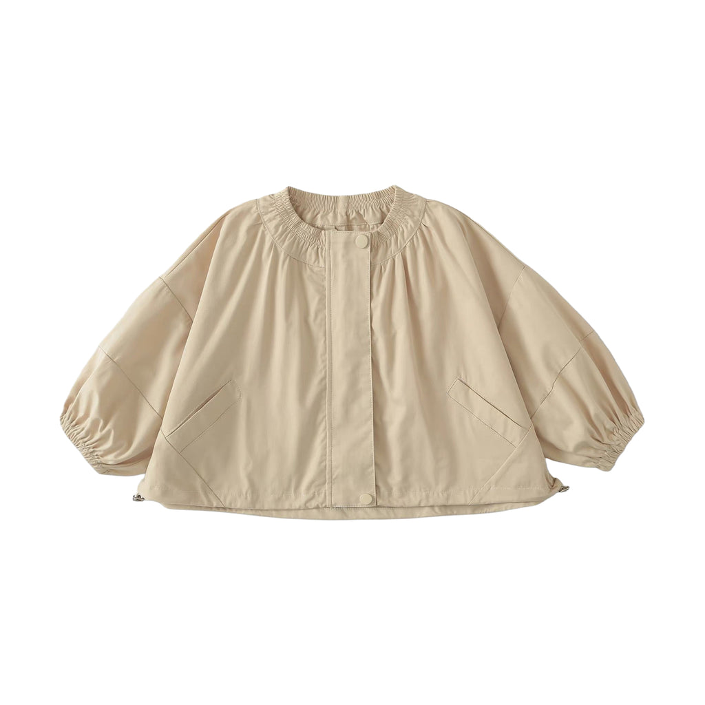 Beige A-line Coat