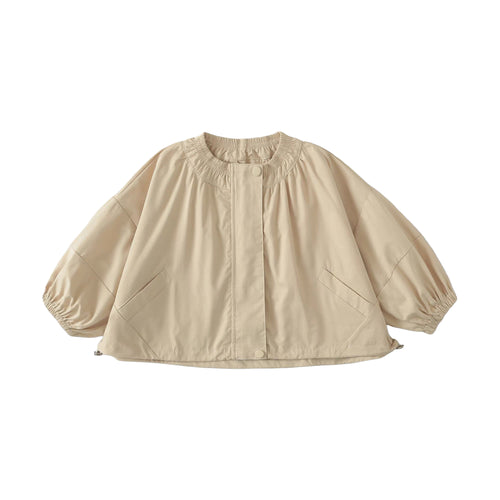 Beige A-line Coat