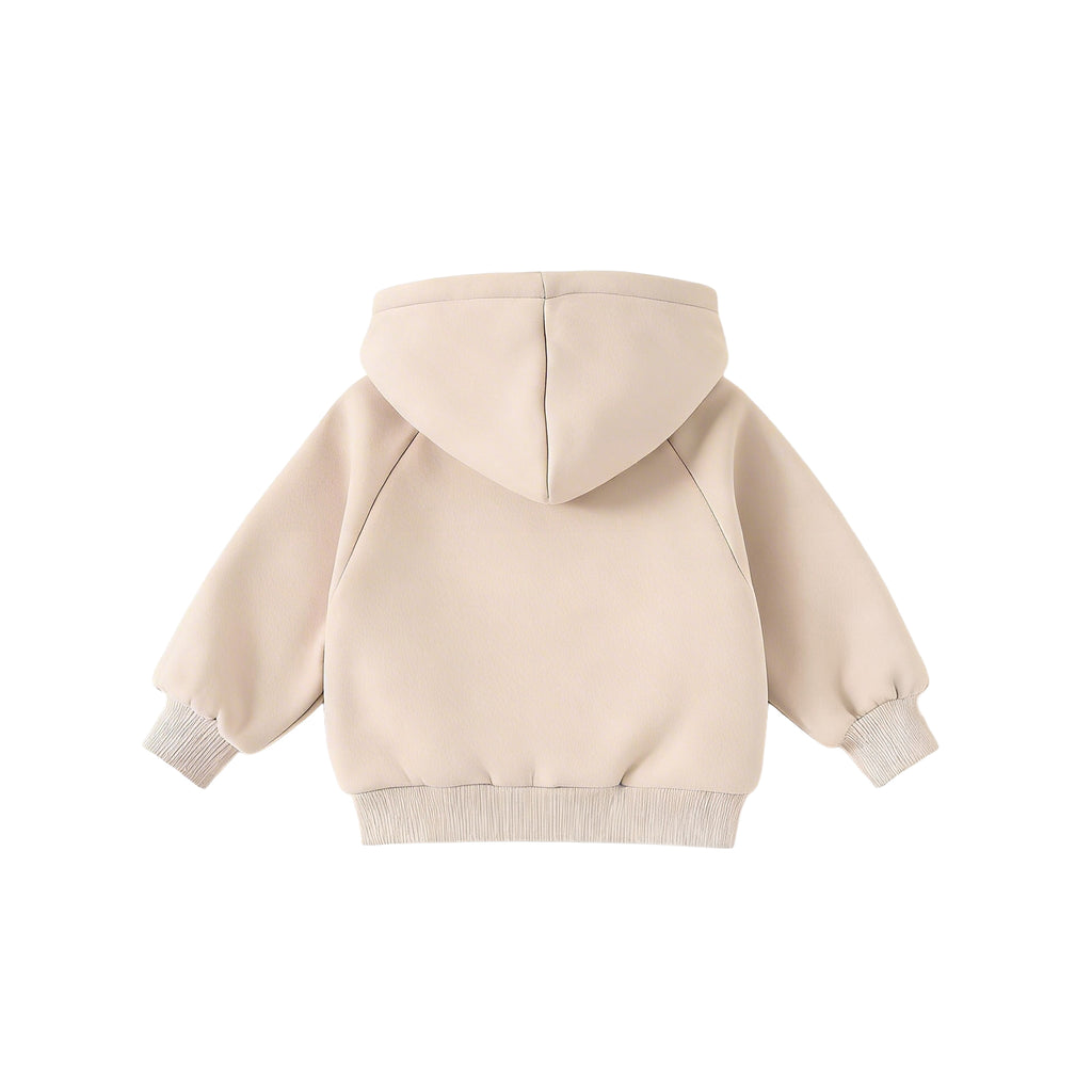 Beige Kangaroo Pocket Hoodie