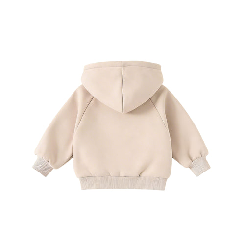 Beige Kangaroo Pocket Hoodie