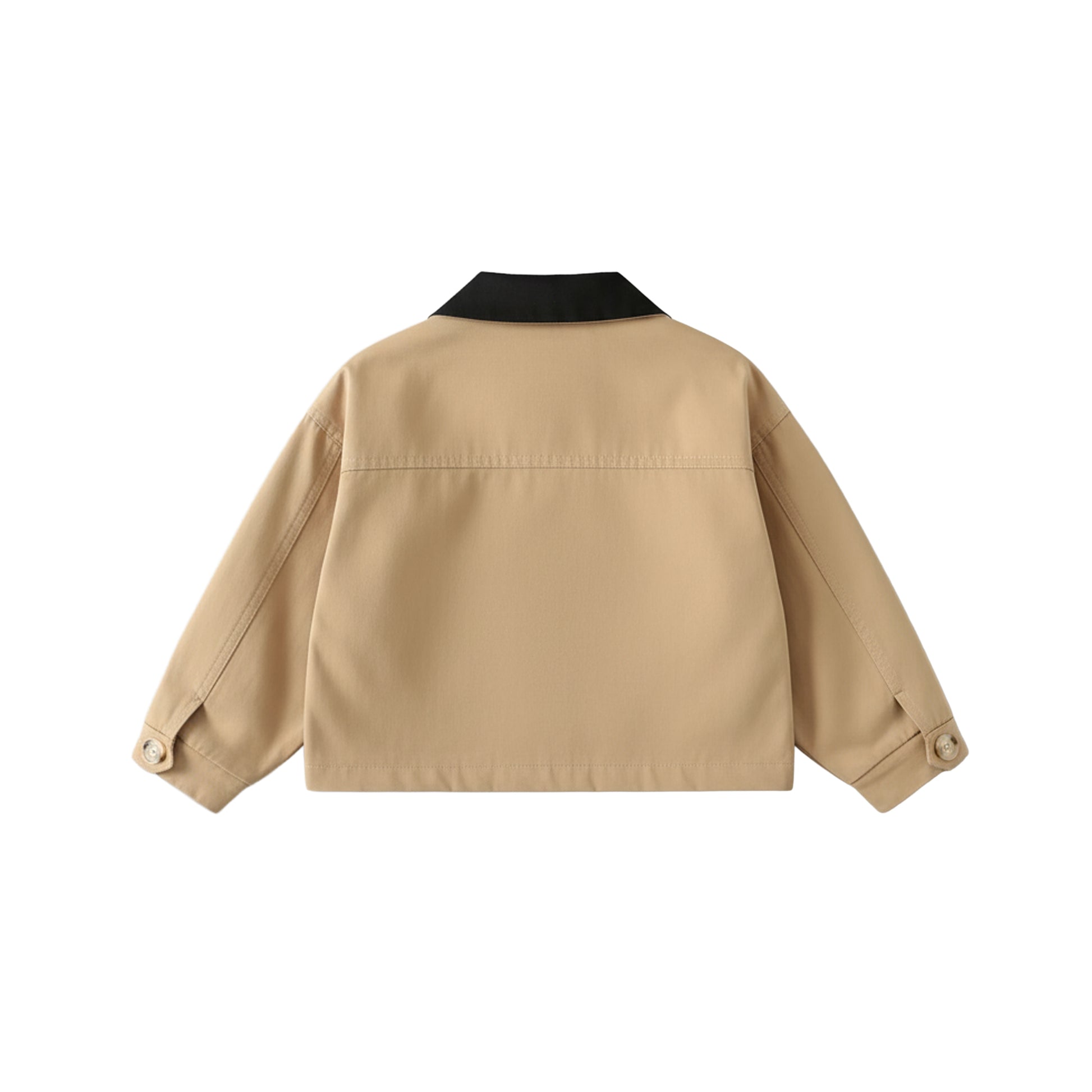 Brown Contrast Collar Jacket