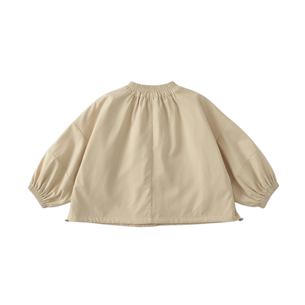 Beige A-line Coat