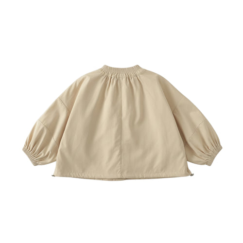 Beige A-line Coat