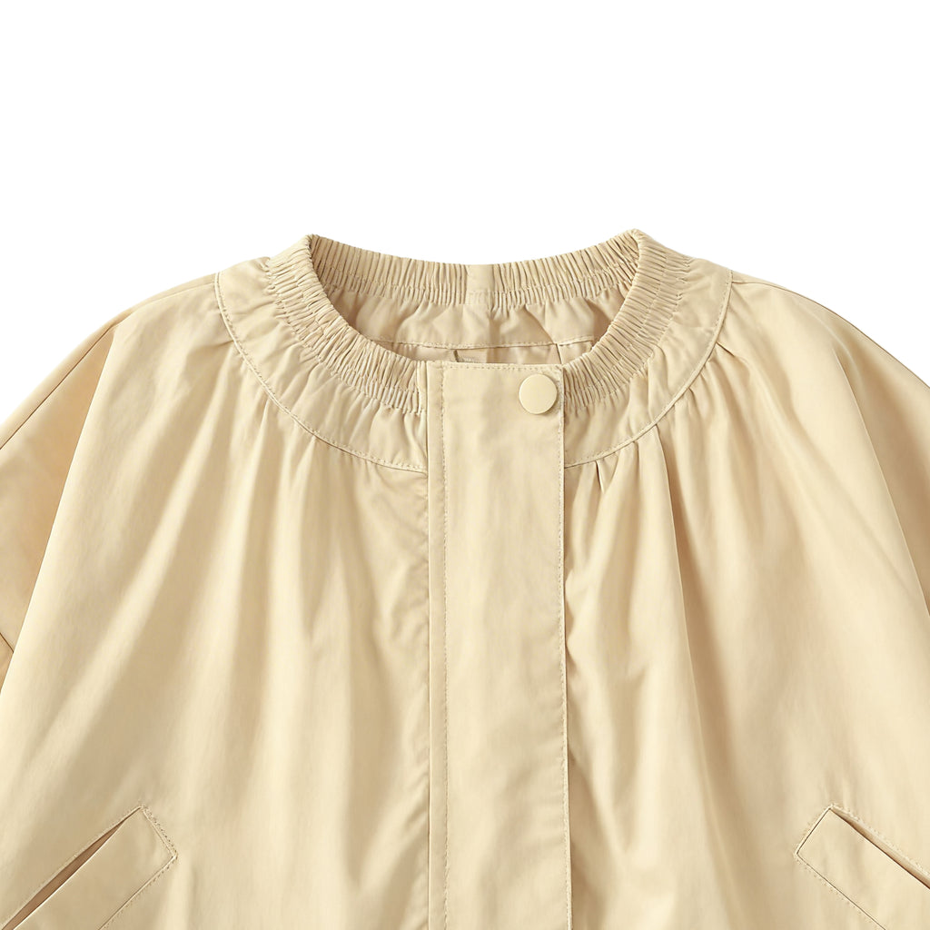 Beige A-line Coat