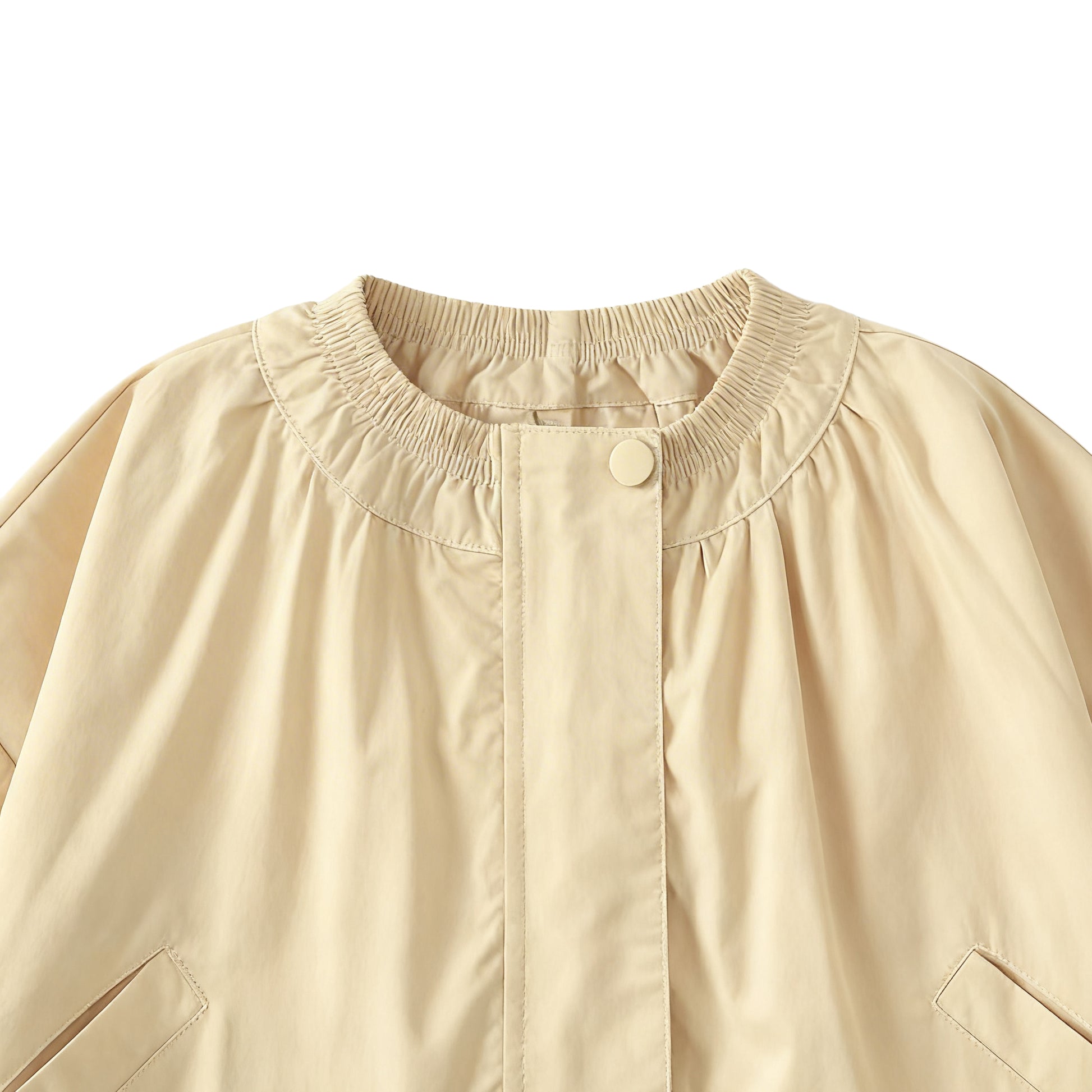 Beige A-line Coat