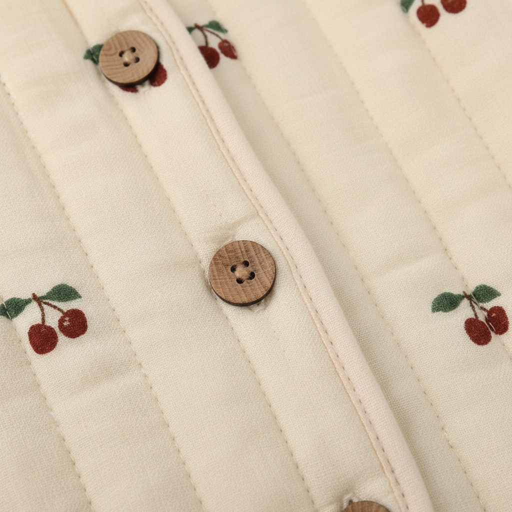 Cherry Print Padded Jacket