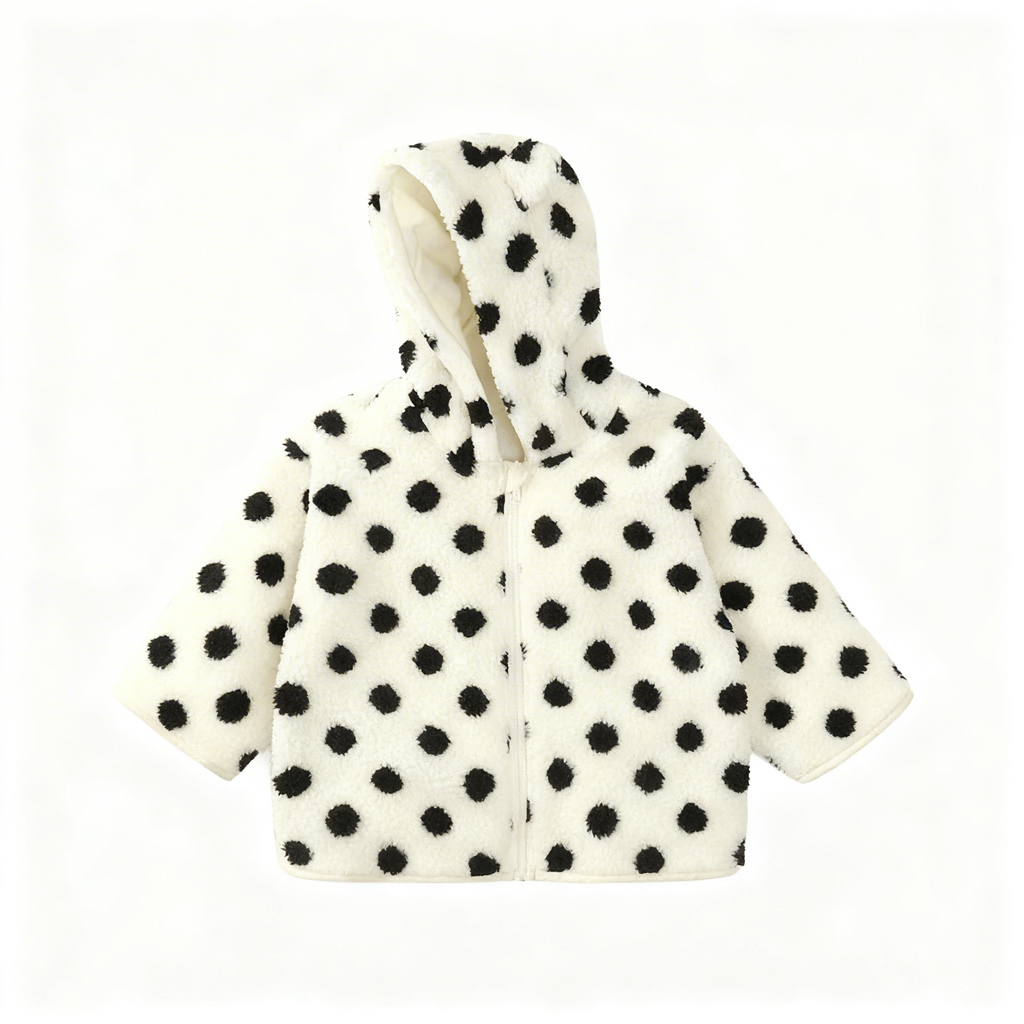 Polkadot Zip-Up Hoodie