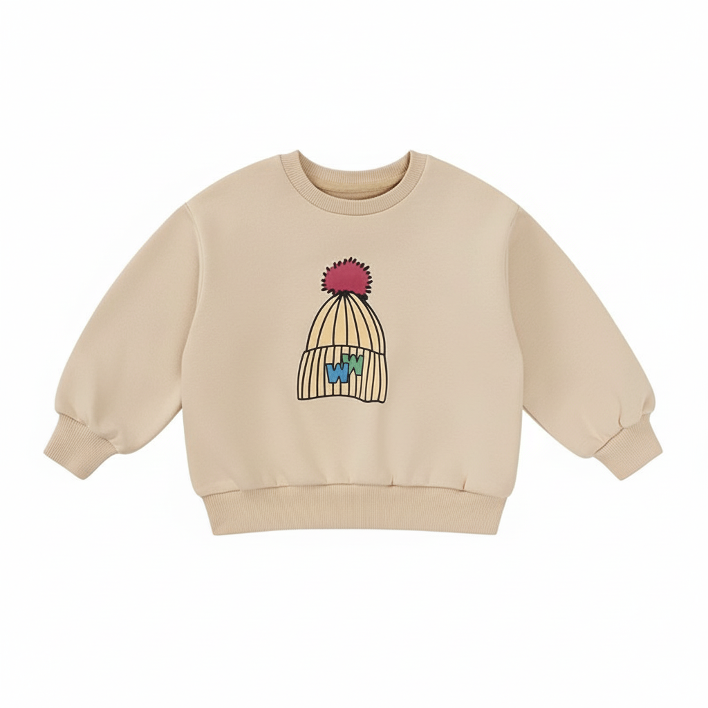 Knitted Hat Graphic Sweatshirt